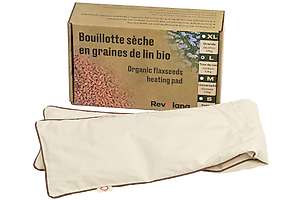 Neck and shoulders organic flax seeds heat pack - 72x15cm